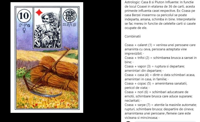 coasa - Carti tarot lenoermand gratis cartea totul despre lenormand
