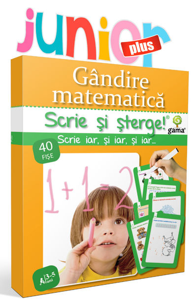 Gândire matematică • 3-5 ani - Scrie și șterge! Junior Plus 3-7 ani