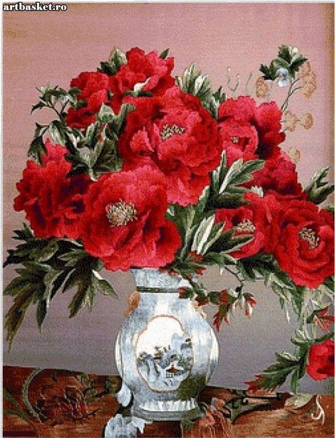 maci in vaza 1-25x3,27-50 anchor - Diagrame pentru Goblen-Flori