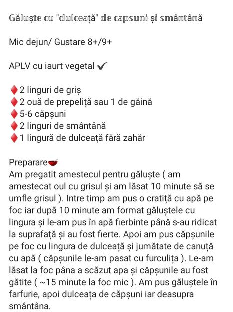  - Galuste cu dulceata de capsuni si smantana