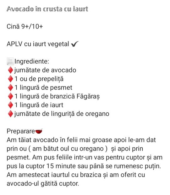  - Avocado in crusta cu iaurt