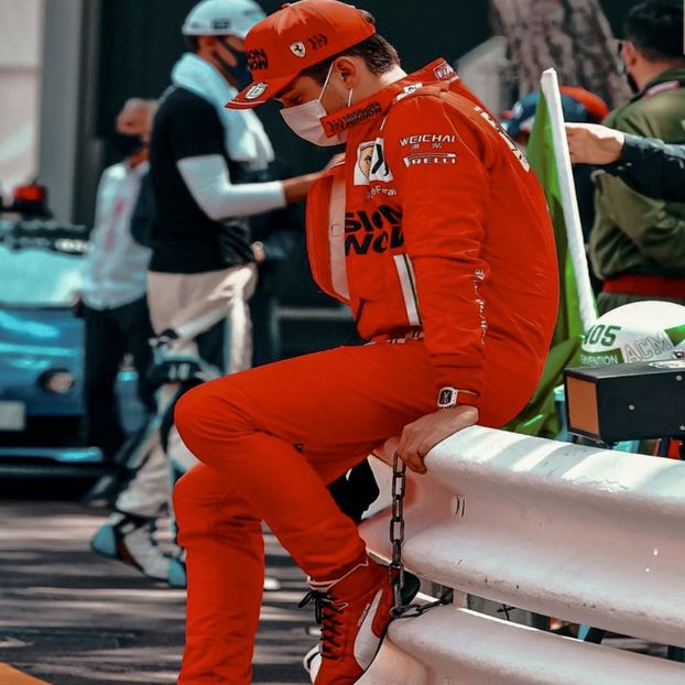 ◊ 28 may 2021, Charles after he found out he`s not gonna race ◊ - i am an artist the track is my canvas and the car is my brush