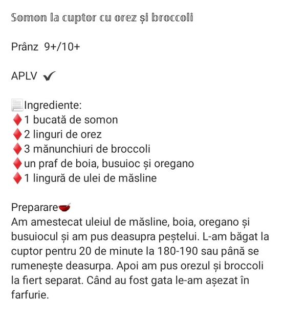  - Somon la cuptor cu orez si broccoli
