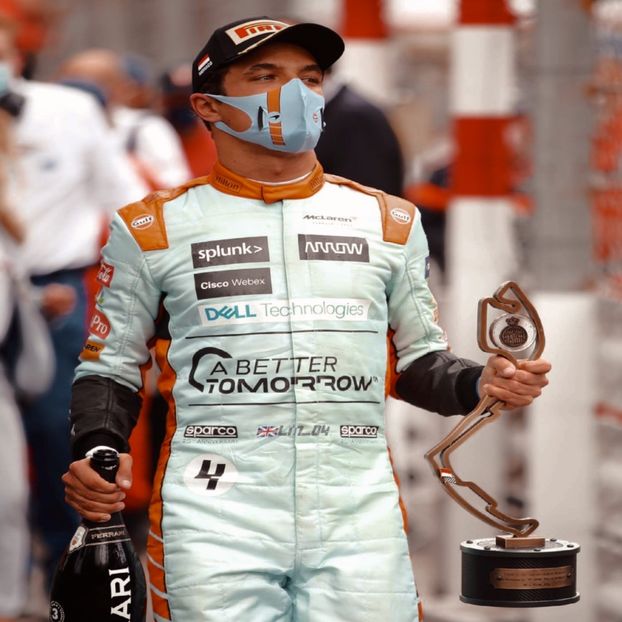 ◊ 29 may 2021, Lando after he won his 3rd podium ◊ - i am an artist the track is my canvas and the car is my brush