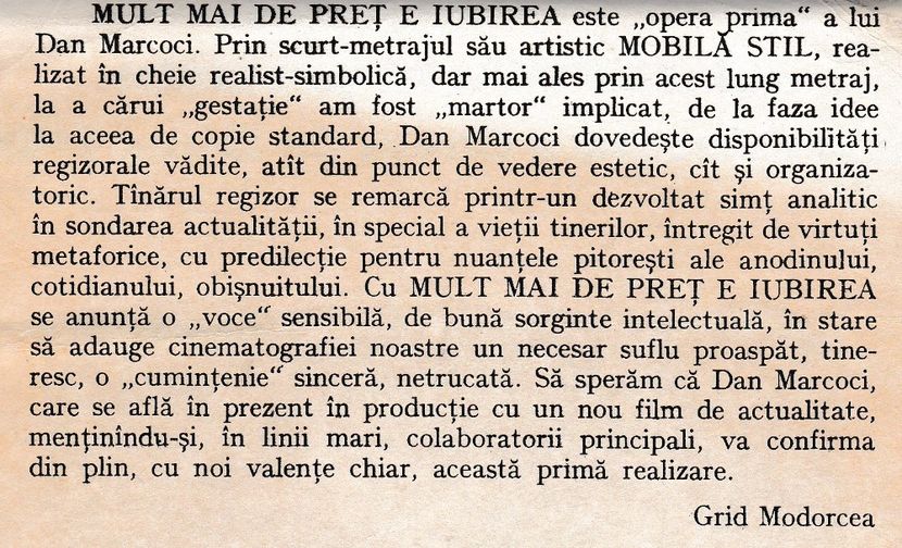 Mult Mai De Pret E Iubirea - Mult Mai De Pret E Iubirea 1982