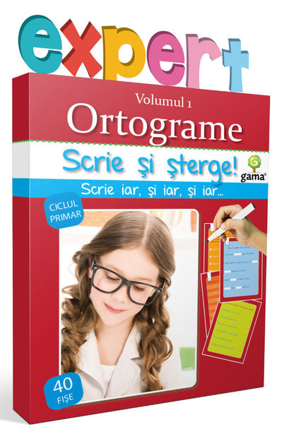 Ortograme • volumul 1 8-10 ani - Scrie și șterge! Expert Limba română 7-10 ani