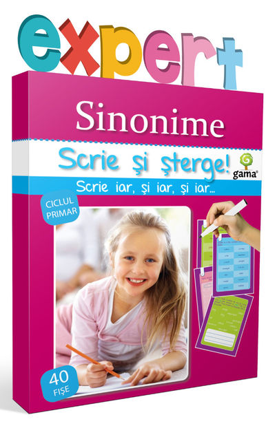 Sinonime 7-10 ani - Scrie și șterge! Expert Limba română 7-10 ani