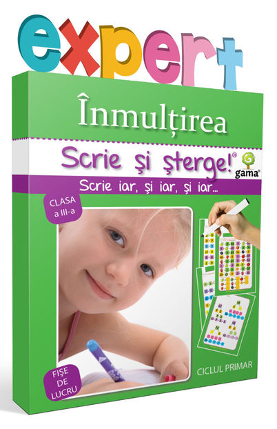 Înmulţirea 7-10 ani - Scrie și șterge! Expert Matematică 5-7 ani