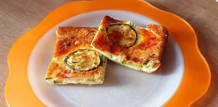  - Budinca cu dovlecel parmezan si pesto din patrunjel proaspat