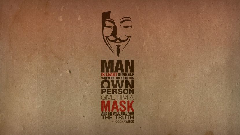 Anonymous_minimalistic_text_quotes_typography_masks_oscar_wilde_guy_fawkes_v_for_vendetta_truth_1920 - POZE DESKTOP 2022