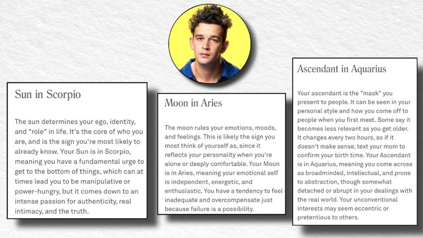 ˓0̣6̣ᵗʰ ꒻.˒ Matty‛s chart and daily horoscope: Your mood is apt to be positive and jovial. You can‛t - Memory is the diary we carry inside