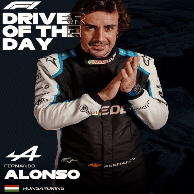 ◊ 4 aug 2021, Fernando Alonso is DOTD in Hungaroring ◊ - i am an artist the track is my canvas and the car is my brush - GH