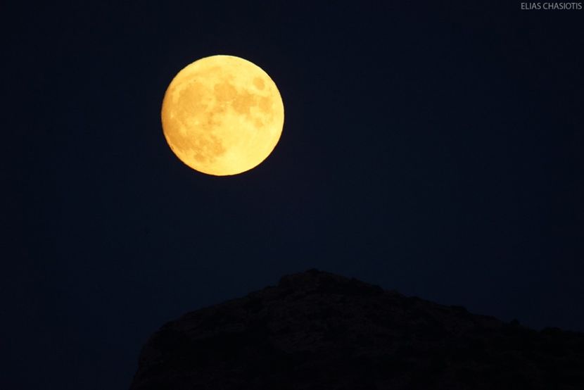 Luna plina in Varsator - Grecia - Luna - Soarele si norii - 2