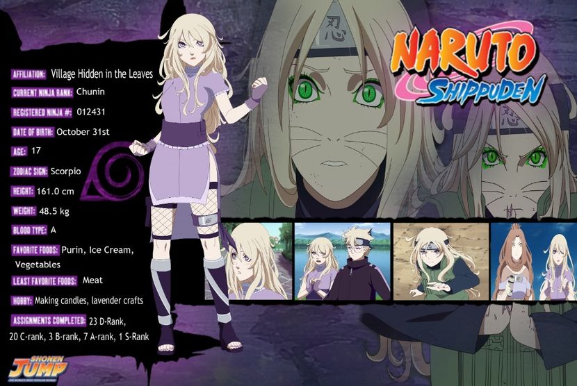 Sayumi Info Card - 00- Naruto Character- Sayumi Shiro