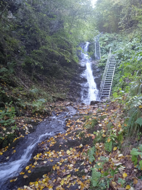 În sus, urmează celelalte trepte mai puțin spectaculoase. - Cascada Cheilor
