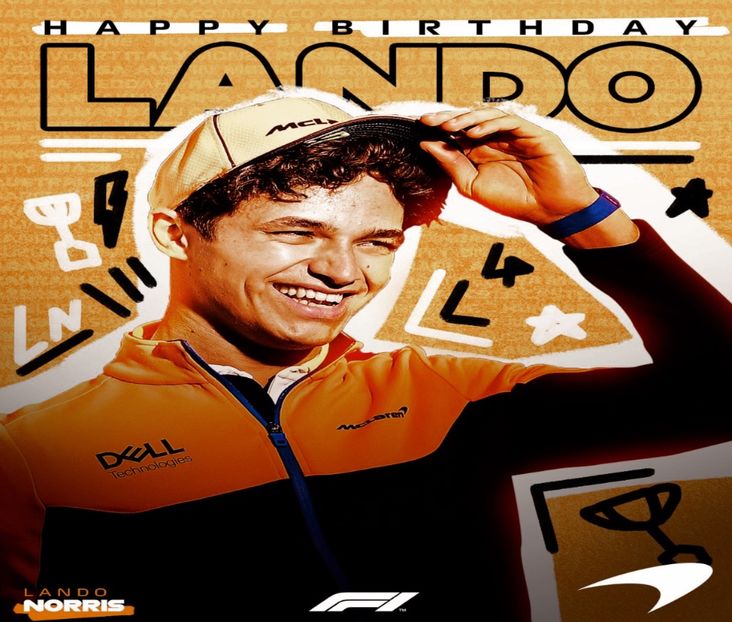 ◊ 13 nov 2021, happy birthday to this little joker, Lando Norris ❤️❤️ ◊ - i am an artist the track is my canvas and the car is my brush