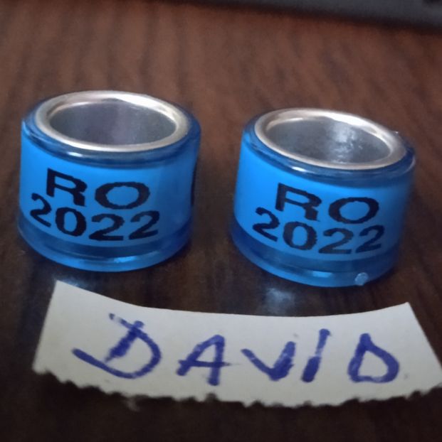 2022-Albastru-7 mm....-1 leu - Inele 2014