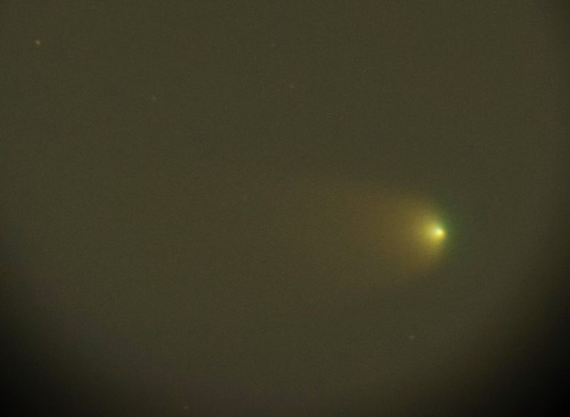 Cometa Leonard in seara de Craciun - 25 dec. 2021 - Luna - Soarele si norii - 2