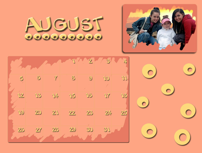 august_calendar - Calendare cu Miley si Hannah