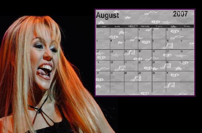 calenderaugust - Calendare cu Miley si Hannah