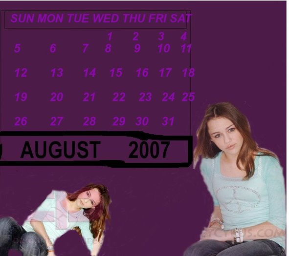 calndy - Calendare cu Miley si Hannah