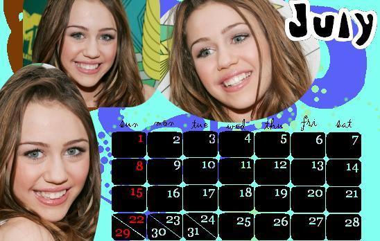 july1 - Calendare cu Miley si Hannah