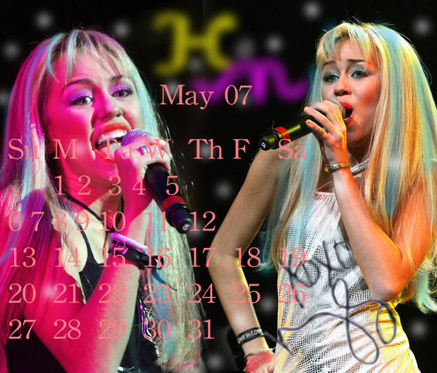 me - Calendare cu Miley si Hannah