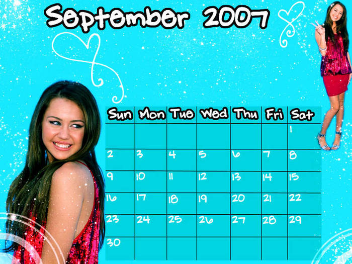 mileycalendar - Calendare cu Miley si Hannah