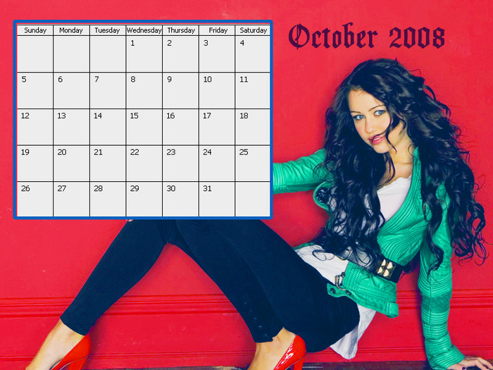 mileycalender - Calendare cu Miley si Hannah