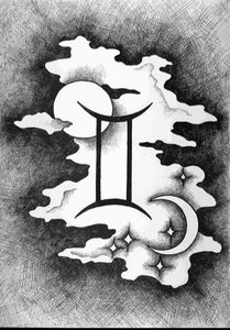 ♊ Sun -  Moon and stars - - B - Konnichiwa