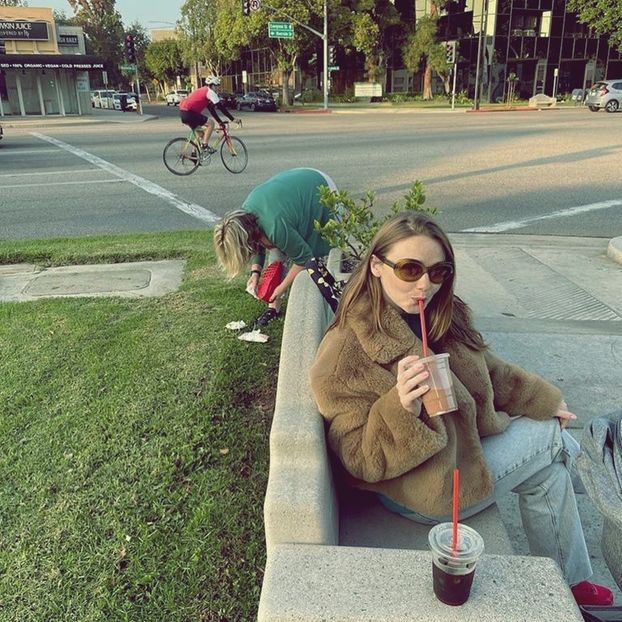 just chilling & photobombed by that lady cleaning after her dog. - Collection of Tintypes