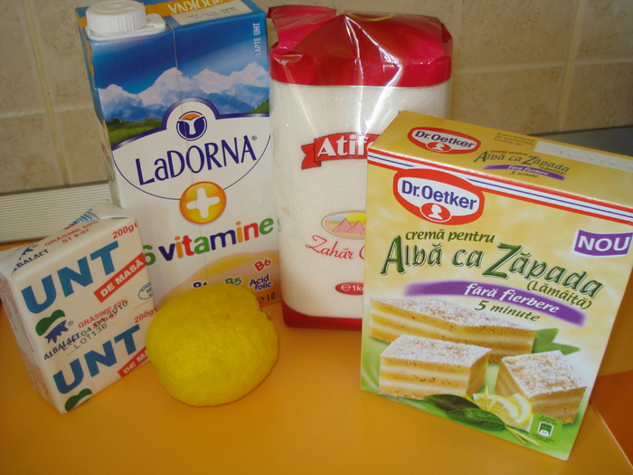 INGREDIENTE PENTRU CREMA ALBA CA ZAPADA - GUSTOS