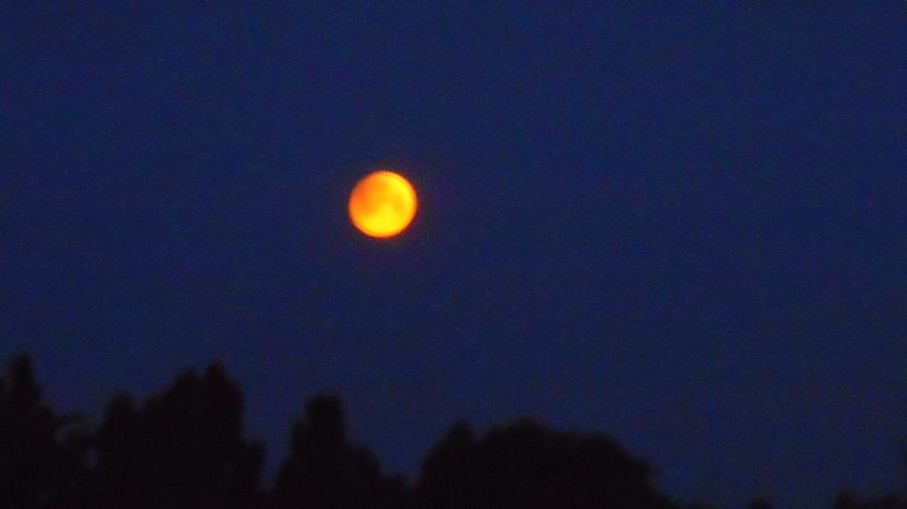 Eclipsa totala de Luna in Scorpion - Luna - Soarele si norii - 3