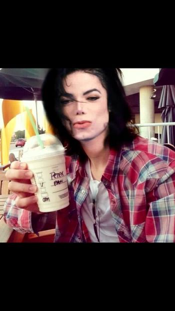It says Peter pan on the cup because Michael believed that he was the modern day Peter pan.jpeg - Michael Jackson cute wallpapers