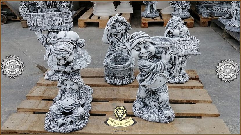 Image01822 - Decoratiuni de grădină din ciment alb și dioxid de titan