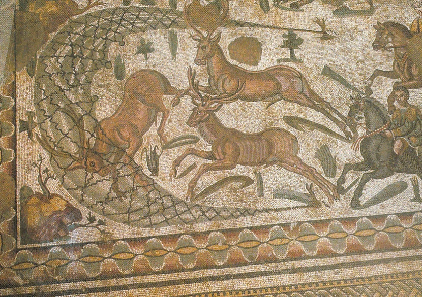 Piazza Armerina. Vila romană.  Scene de vânătoare - Sicilia