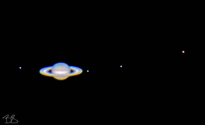 Saturn si 4 dintre lunile sale - Luna - Soarele si norii - 3