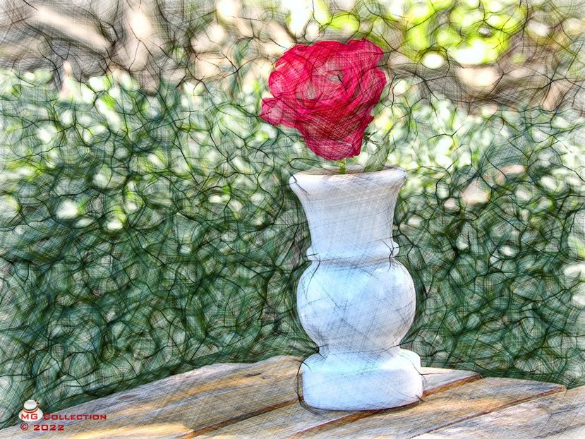w-Red Rose 2 - DECO ART