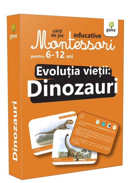 Evoluția vieții: Dinozauri - Cărți de joc educative pentru copii de 6-12 ani