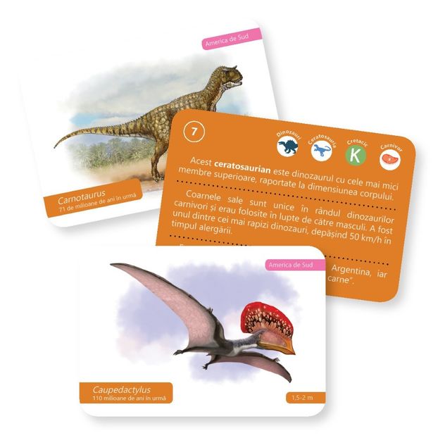 Evoluția vieții: Dinozauri - Cărți de joc educative pentru copii de 6-12 ani