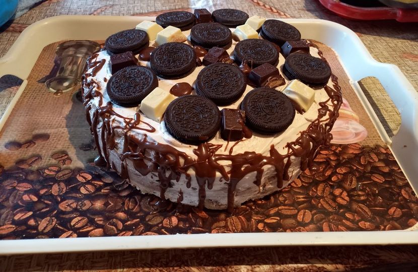 tort oreo cu 3 creme, fara coacere - Retete 2