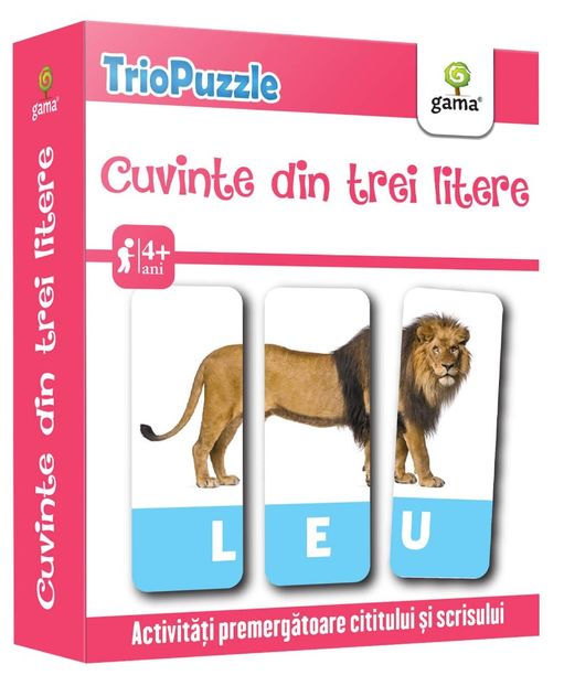 Cuvinte din trei litere | 4-5 ani - TrioPuzzle 3-6 ani