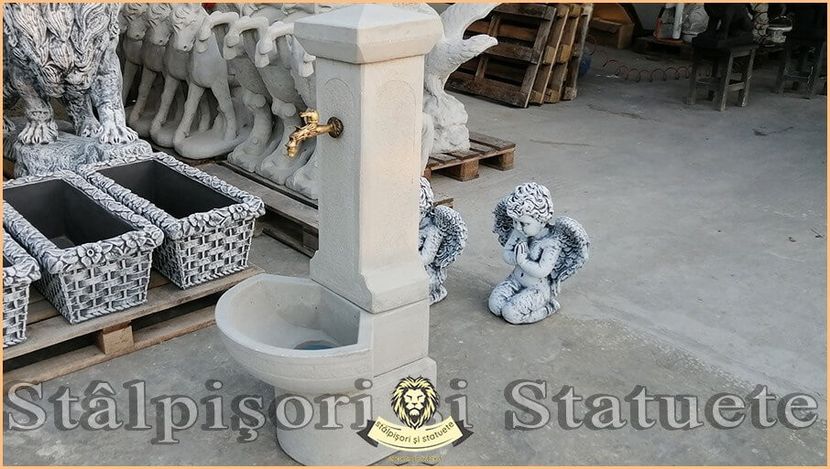 Image02202 - Decoratiuni de grădină din ciment alb și dioxid de titan