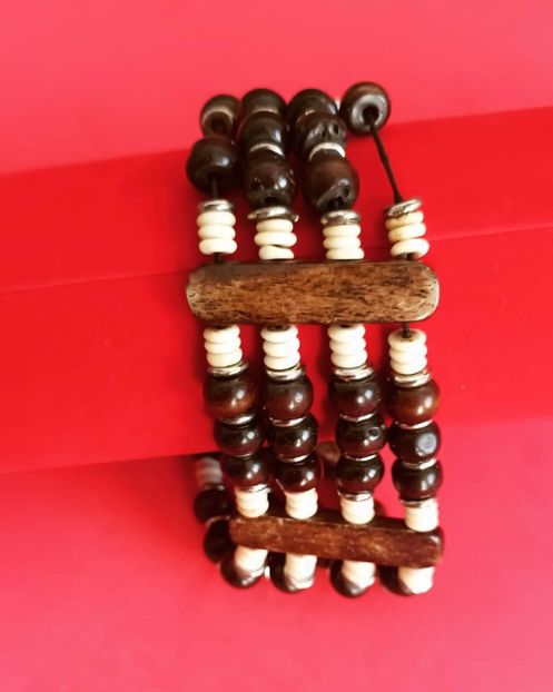 Bratara margele de lemn - Bijuterii handmade