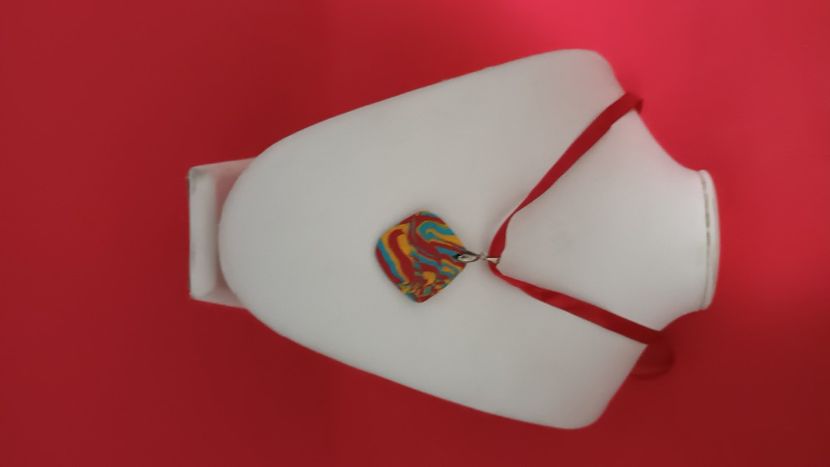 Colier pandantiv fimo - Bijuterii handmade