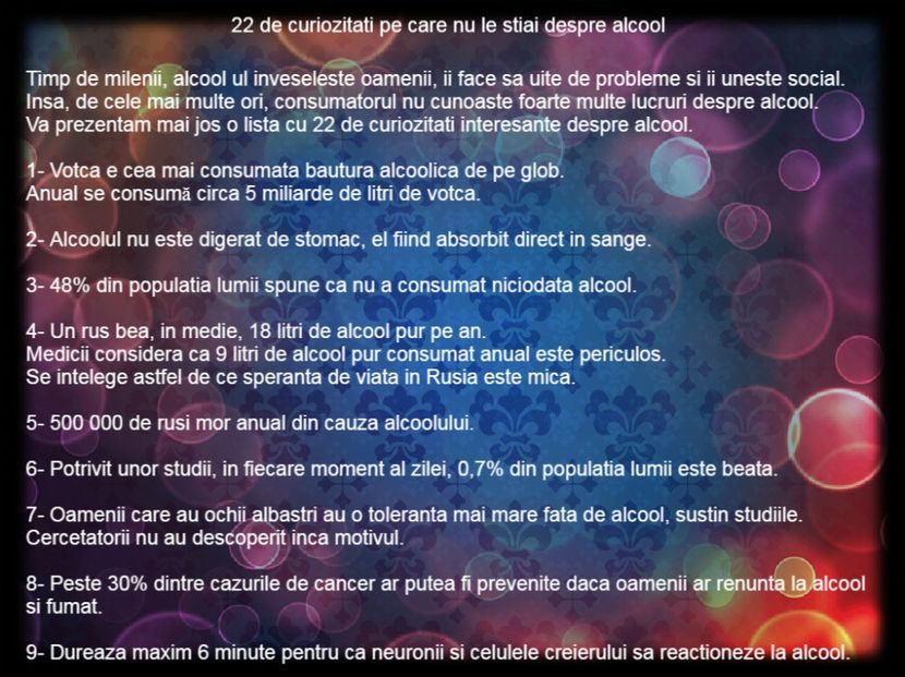 22 de curiozitati pe care nu le stiai despre alcool - Curiozități