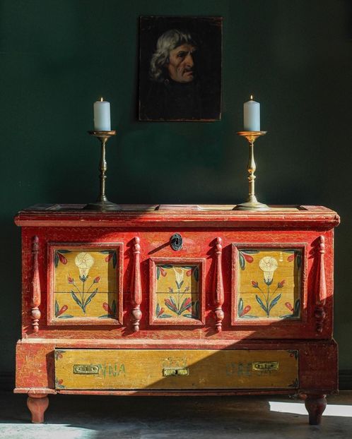 Preserved in a beautiful subdued mustard and red - Collection of Tintypes