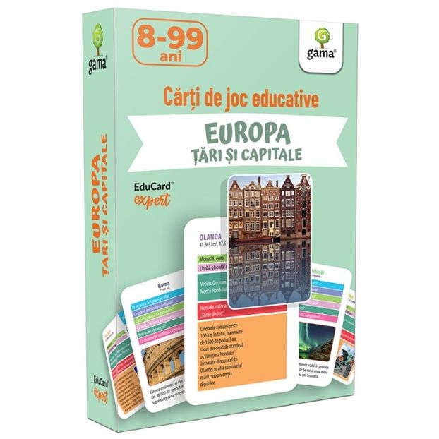 Europa. Țări şi capitale 8-99 ani - EduCard Expert 7-99 ani