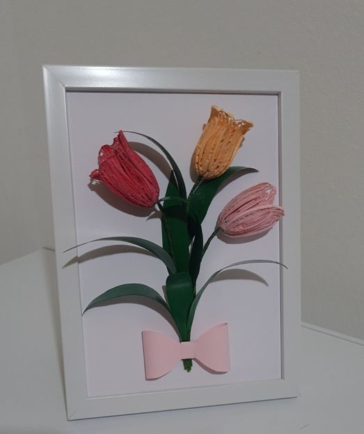 Frumoasele mele lalele.... - 5 quilling- tablouri