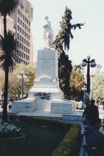 La Paz. Statuia lui Cristofor Columb - Bolivia